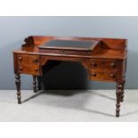 A 19th Century American stained whitewood "Plantation Desk", the tray top with raised central