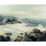 John De Wilde (20th Century) - Oil painting - "Oregon Coast", canvas 18ins x 22ins, signed, in