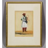 19th Century Indian School - Six watercolours of standing figures, including - "Arab Merchant", "