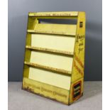 An early 20th Century "Sunshine Biscuits" yellow painted metal five tier advertising shop display