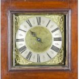 An 18th Century grained wood longcase clock by Snelling of Alton, the 10ins square brass dial with