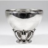 A 1930s Danish plain silver bowl/centre piece by George Jensen (Pattern No.665), the plain