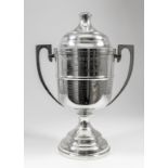 "Medway Barge Sailing Match - Challenge Cup - Presented by John Holman & Sons" and with names of six