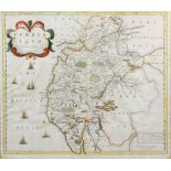 Robert Morden (fl. 1668-1703) - Coloured engraving - Map of Cumberland, 14.25ins x 16.75ins, and