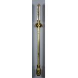 A brass cased stick barometer of "Admiralty" type, 36ins high, with brass gimbal, marked "N.O 159"