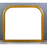 An oak framed overmantel mirror in the "Victorian" manner, with moulded frame, 52ins x 58ins