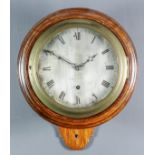 An early George III mahogany cased dial wall clock by William Ransome of London, the 7.75ins