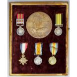 A group of five Victoria, Edward VII and George V medals to Lieut. (later Major) William Hurst-