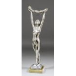 Manner of Jacques Limousin (19th/20th Century) - Chrome plated standing figure of a nude woman,