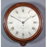 A late 18th Century mahogany dial wall clock by Thomas Bowen of London, the 15ins diameter