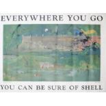 Mary Kessell (1914-1977) - Coloured lithograph - Shell Oil Poster - "Arlington Row, Bibury" - "