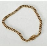 GOLD CURB LINK BRACELET with box clasp, stamped 333, 10.9g