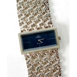 LADY'S CIRCA 1970s OMEGA DE VILLE SILVER CASED BRACELET WATCH, Swiss mechanical movement, signed