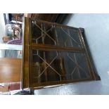 MAHOGANY ASTRAGAL GLAZED BOOKCASE WITH ADJUSTABLE SHELVES