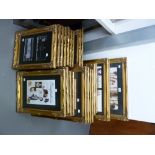 *22 VARIOUS MODERN GILT PICTURE FRAMES, CONTAINING ARTWORK PRINTS ADVERTISING 'BREATHLESS'