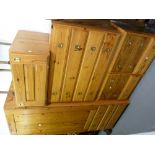 PINE BEDROOM SUITE OF FOUR PIECES, AND A VANSON DRESSING STOOL (5)