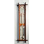 REPRODUCTION ADMIRAL FITZROY BAROMETER IN MAHOGANY CASE, the colour printed paper register with