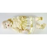 BRITISH 1930's HARD PLASTIC 'SARUD' BABY DOLL, with head with moulded hair, painted and inset