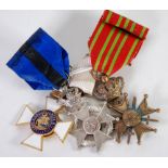 SPANISH CRUCIFORM MEDALLION ROYAL AND MILITARY ORDER OF ST HERMENGILD with ribbon circa 1950 -