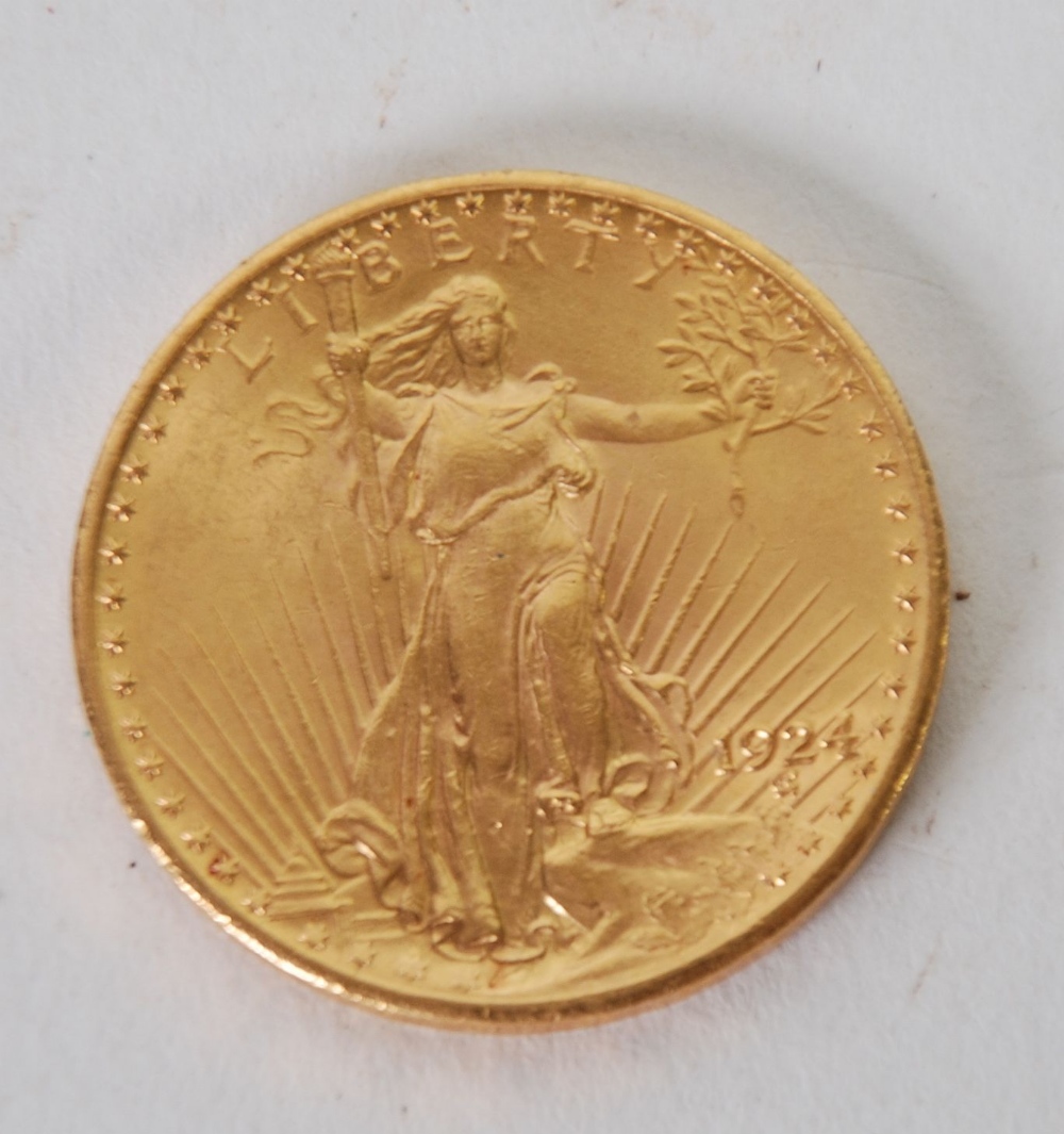 U.S.A. 20 DOLLAR GOLD COIN, dated 1924, 33.5gms