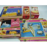 A SELECTION OF PEDIGREE SINDY BOXED ACCESSORIES comprising; SINDY'S HOME KITCHEN GIFT SET, bath,
