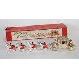 LESNEY BOXED LARGE SCALE DIE CAST CORONATION COACH  gilt and colour painted, complete but some