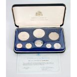1974 COINAGE OF BARBADOS PROOF SET OF 8 COINS, one cent to ten dollars, minted by the Franklin Mint,