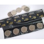 COLLECTION OF APPROX 143 QUEEN ELIZABETH II CROWN COINS 1977, seventy one being in original