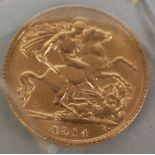 GEORGE V GOLD HALF SOVEREIGN 1913 (EF)