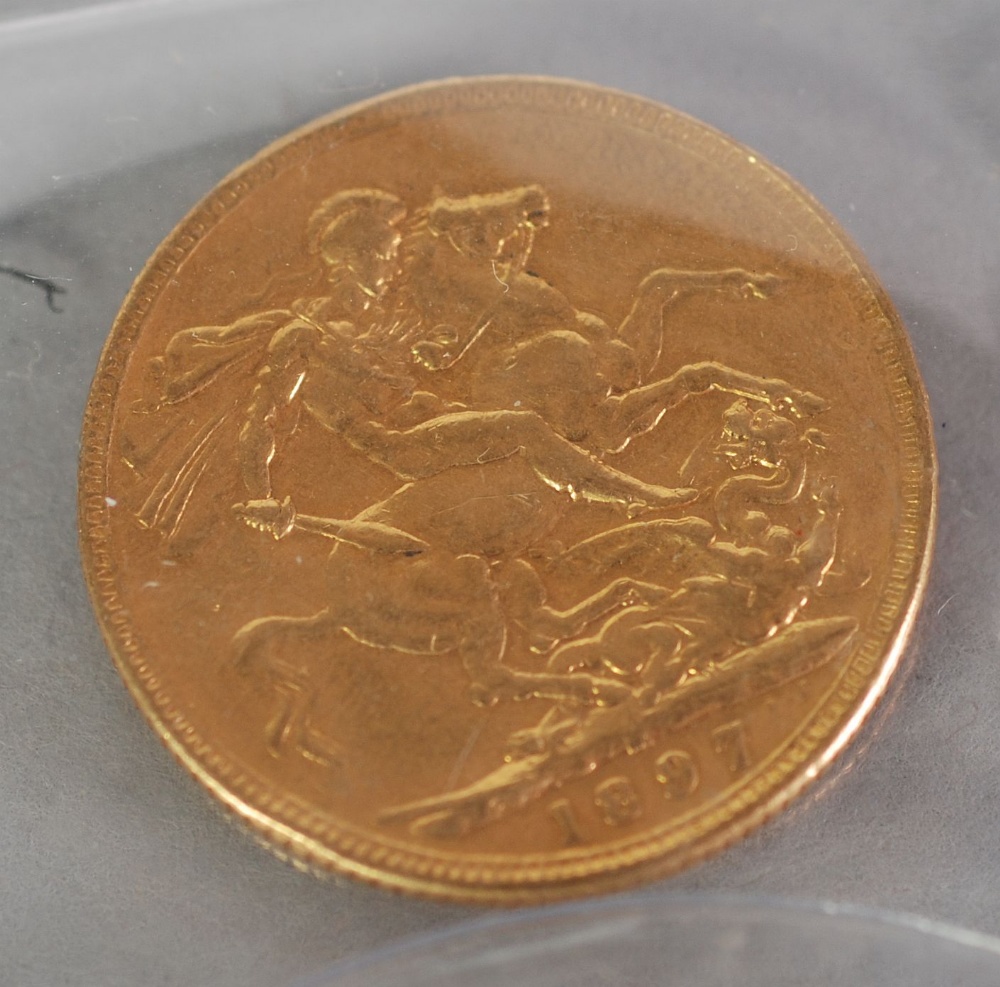 VICTORIA GOLD SOVEREIGN 1897 (F)