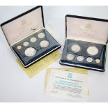 TWO BRITISH VIRGIN ISLANDS ELIZABETH II 1974 PROOF COIN SETS, each six coin-of-the-realm sets.