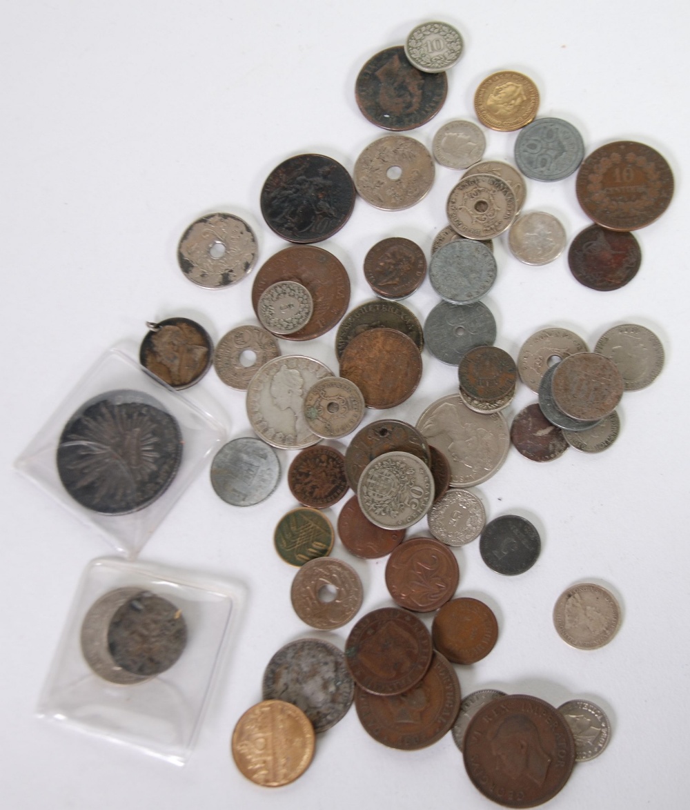 SUNDRY EUROPEAN AND WORLD COINS MAINLY LATE 19th CENTURY TO MID 20th CENTURY, includes silver '