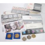 SMALL COLLECTION OF QUEEN ELIZABETH II DECIMAL COINAGE together with six various modern