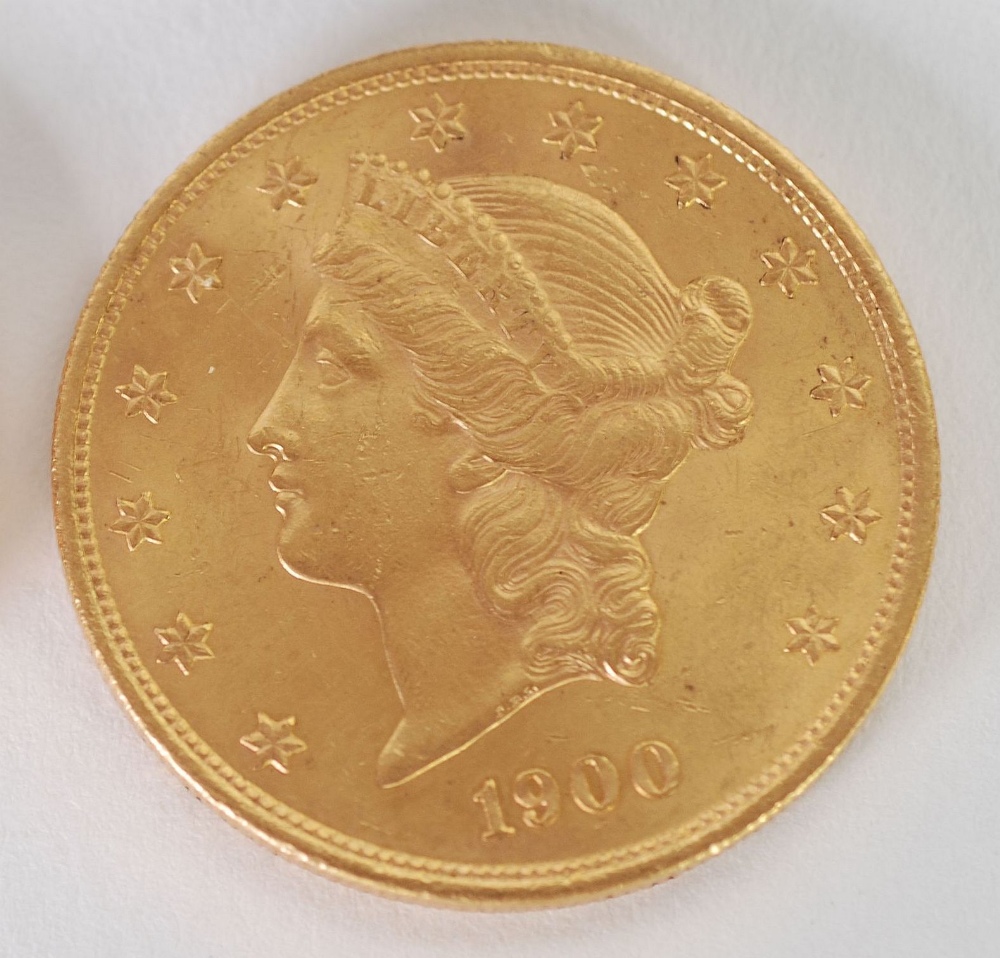 U.S.A. 20 DOLLAR GOLD COIN, dated 1900, 33.5gms - Bild 2 aus 2