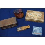 COLLECTION OF 19TH/20TH CENTURY SMOKERS REQUISITES compromising two 19th century heavily embossed