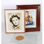 AUTOGRAPHS - MIXED LOT; SPORTING AND THEATRICAL INCLUDING; black and white photograph Ingrid