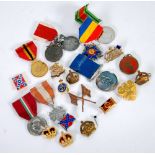 1939 - 1945 DEFENCE MEDAL WITH RIBBON, a ROYAL NAVY VOLUNTEER RESERVE BUTTONHOLE and a miscellaneous