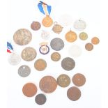 SUNDRY EARLY 19th CENTURY AND LATE TOKENS AND MEDALLIONS to include small bronze commemorative