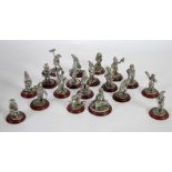 COLLECTION OF NINETEENTH 'English Miniatures' WHITE METAL FIGURES OF GNOMES, in various pursuits