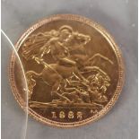 QUEEN ELIZABETH II GOLD HALF SOVEREIGN 1982 (VF)