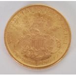 U.S.A. 20 DOLLAR GOLD COIN, dated 1900, 33.5gms