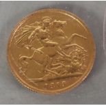 GEORGE V GOLD HALF SOVEREIGN 1913 (EF)