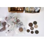 COLLECTION OF EIGHTEENTH CENTURY AND LATER PREDOMINATELY GB AND EUROPEAN LOW DENOMINATION COINAGE,