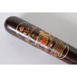MANCHESTER SPECIAL CONSTABLES HARDWOOD TRUNCHEON brightly decorated with Manchester Coat of Arms and
