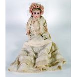 HEUBACH-KOPPULSDORF BISQUE SHOULDER HEADED DOLL, with impressed mark of monogram HK within a