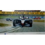 GERALD COULSON ARTIST AND DRIVER SIGNED LIMITED EDITION COLOUR PRINT 'No Contest', David