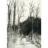 FOWLER ORIGINAL ETCHING "The Path to the Forest" Signed, titled and dated 188 & numbered no 5/50 6
