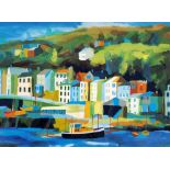 RICHARD TUFT TWO SIGNED LIMITED EDITION COLOUR PRINTS 'Blustery Day' and 'View from the Ferry' 17" x