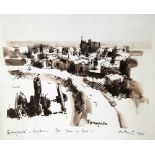 HAROLD RILEY (B.1934) ARTIST SIGNED PRINT 'Famagusta - Cyprus' Signed (19)65 12" x 14" (30.5cm x