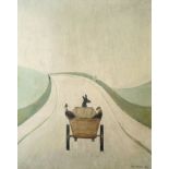 •LAURENCE STEPHEN LOWRY (1887-1976) ARTIST SIGNED COLOUR PRINT 'The Cart' An edition of 850, with